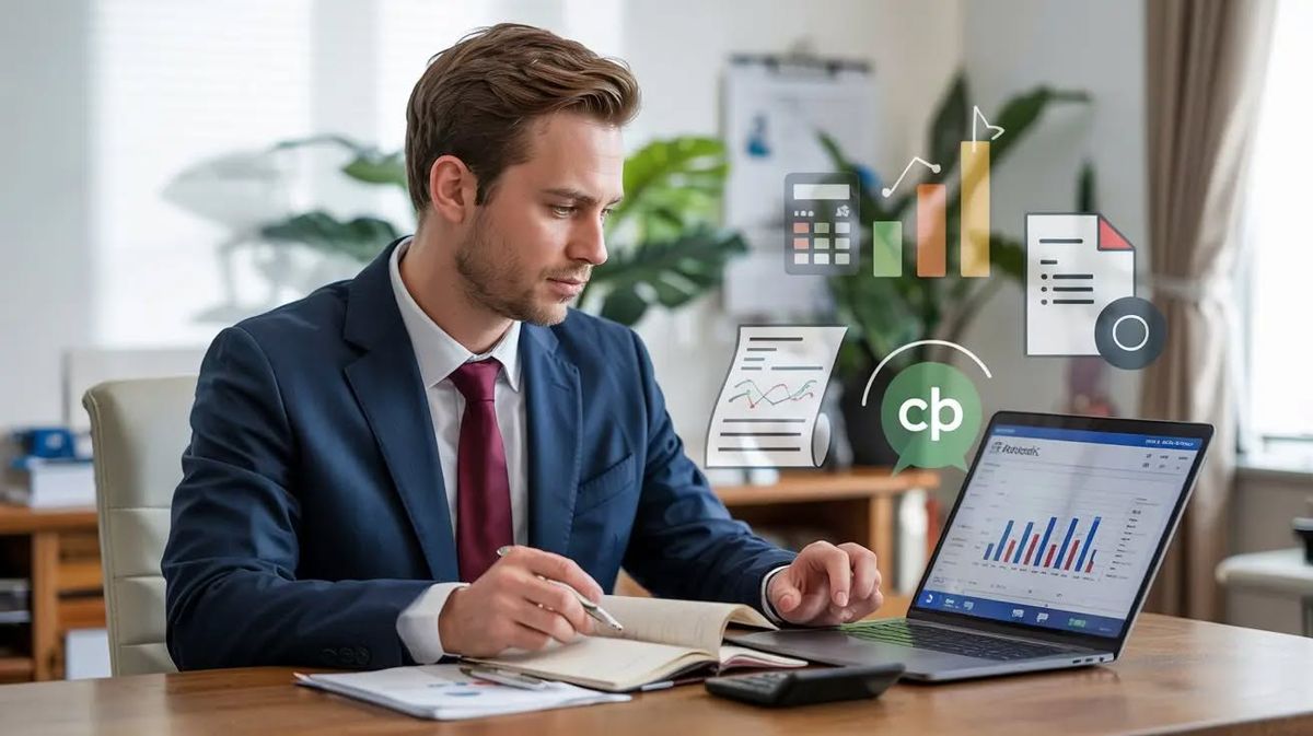 Office environment with a consultant talking to a client